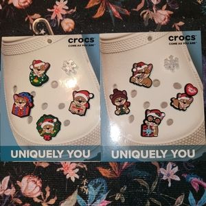 Crocs Handmade Jibbitz 10pc Christmas corgi dogs set 2 holiday snowflake